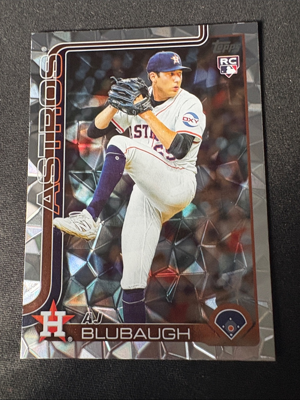 Topps Houston Astros Silver Prism AJ Blubaugh Rookie Card